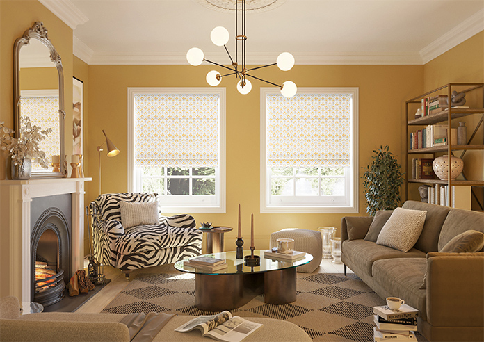 Chatsworth, Saffron - Motorised Roman Blind - Image 8